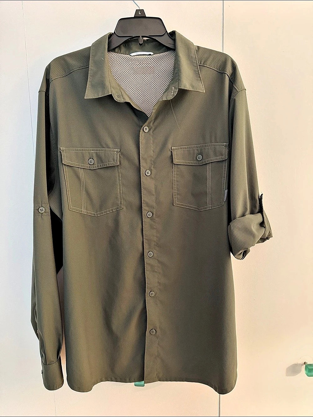 Columbia Men's Checkered Button Down in Green